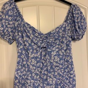 Blue floral dress